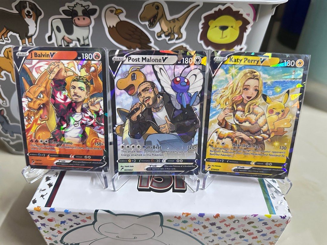 Pokemon 25th Anniversary Post Malone, Katy Perry & J Balvin Pokemon Cards, Hobbies & Toys, Toys & Games on Carousell Pokemon 25th Anniversary Post Malone, Katy Perry & J Balvin Pokemon Cards, Hobbies & Toys, Toys & Games on Carousell