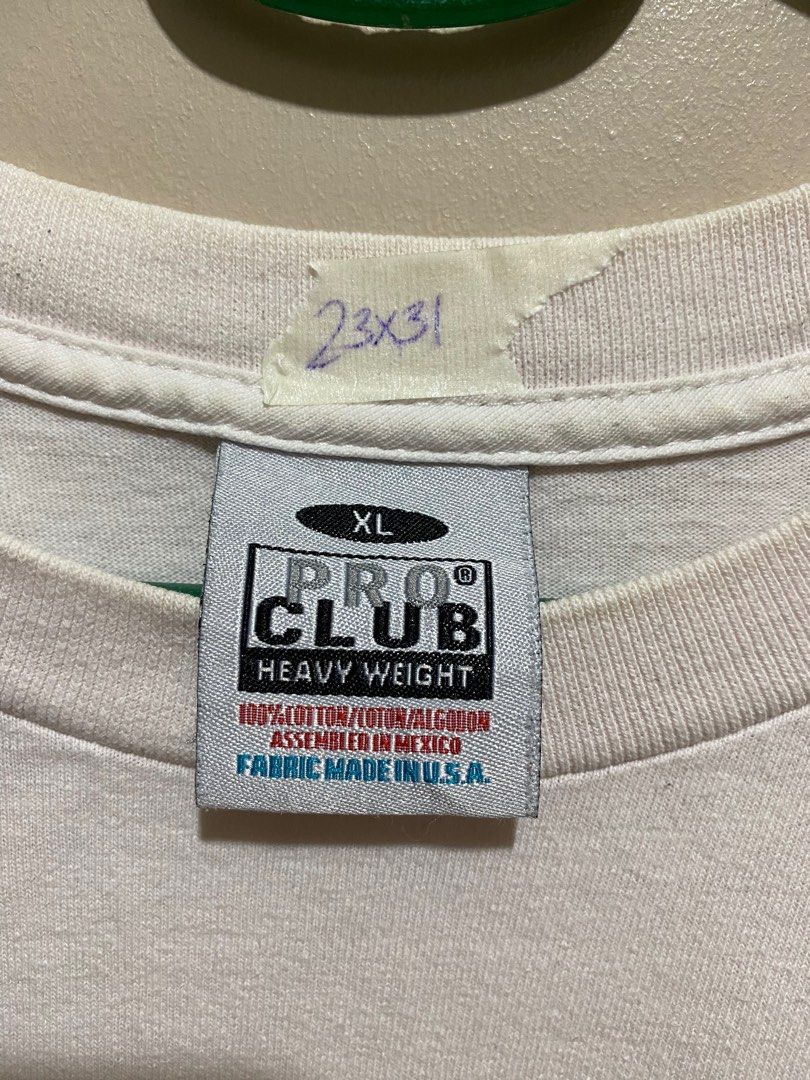 pro club (Category: Tshirts & Polo Shirts ) located in Antipolo. Submitted by lukedd (Listing ID 1345166247, Image 2). Description: pro club plain color pale pink 23x31 large - xl no side stitch issue: washable stain, see pic.