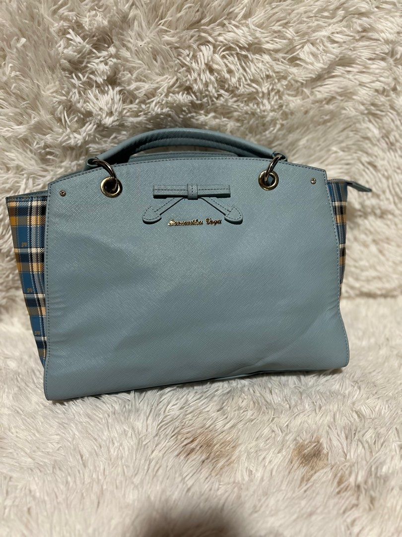 Samantha Vega Powder Blue Two-Way (Category: Luxury Bags & Wallets) located in Baguio. Submitted by mischasboutique (Listing ID 1345171654, Image 1). Description: Like New With Sling.