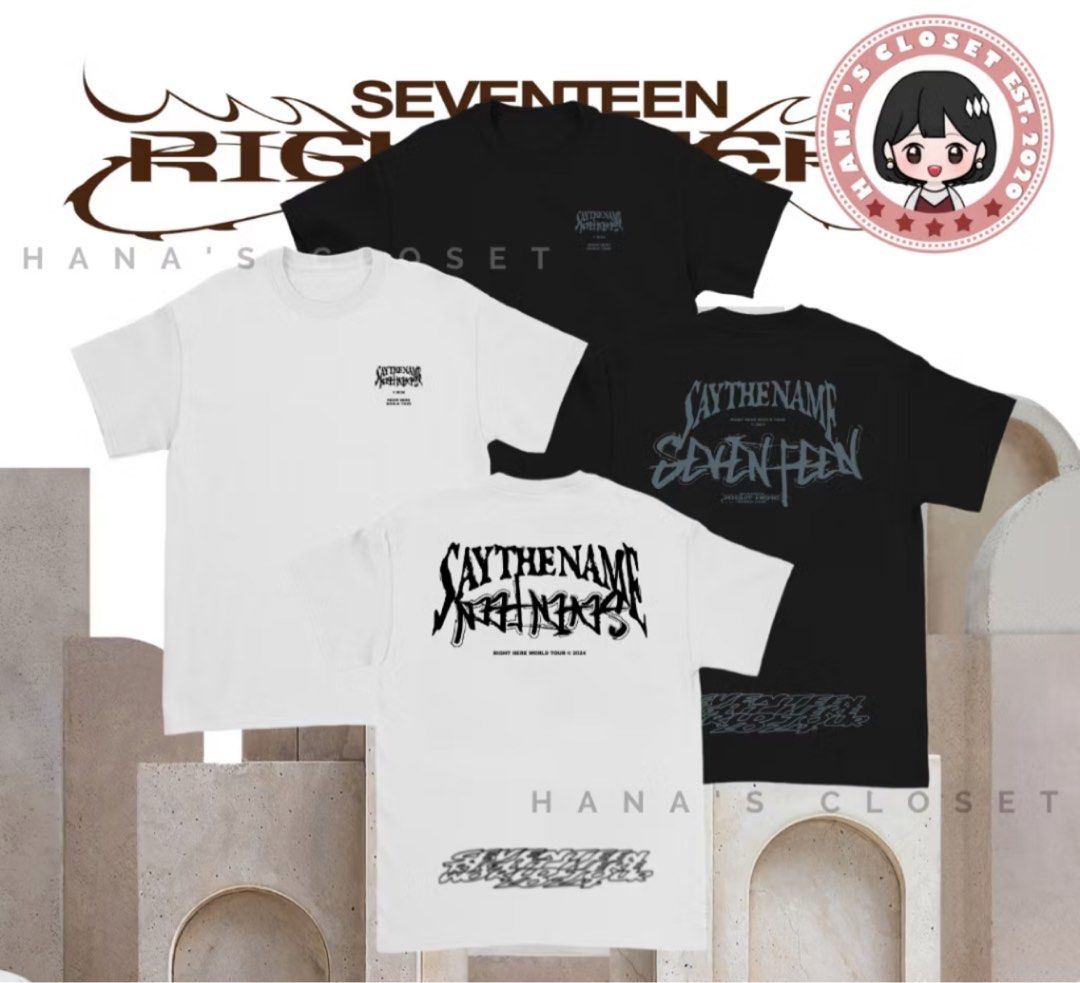 🔥SALE) SEVENTEEN <RIGHT HERE> Concert Tour Tee Shirt Merch