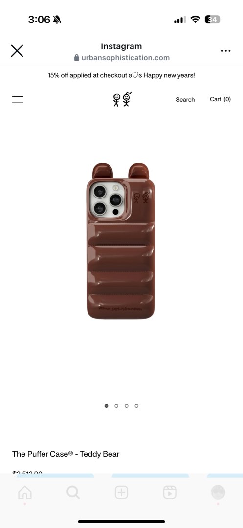 Urban sophistication The Puffer Case® - Teddy Bear（iphone