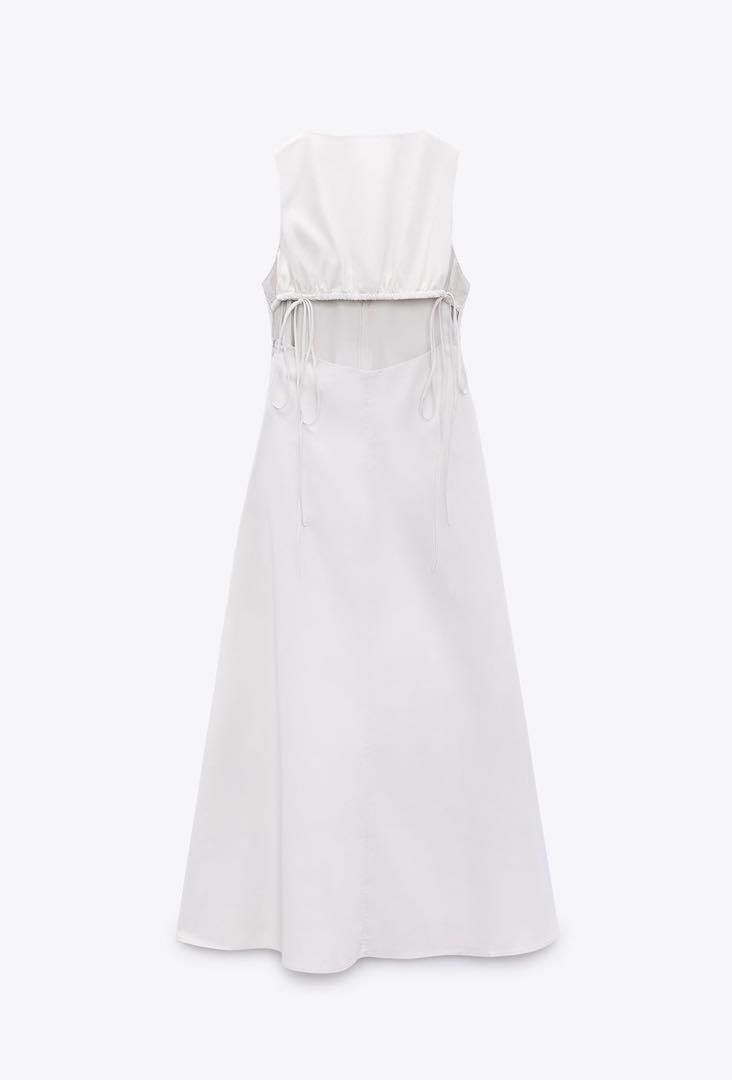 Zara Cut Out Dress Light Gray (Category: Dresses) located in Imus. Submitted by _luxclassix (Listing ID 1345195421, Image 2). Description: BNWT - Brand new with tag Size: Small MOP: BPI & Gcash Shipping via J&T Express starts at 75 Lalamove - dame day delivery.