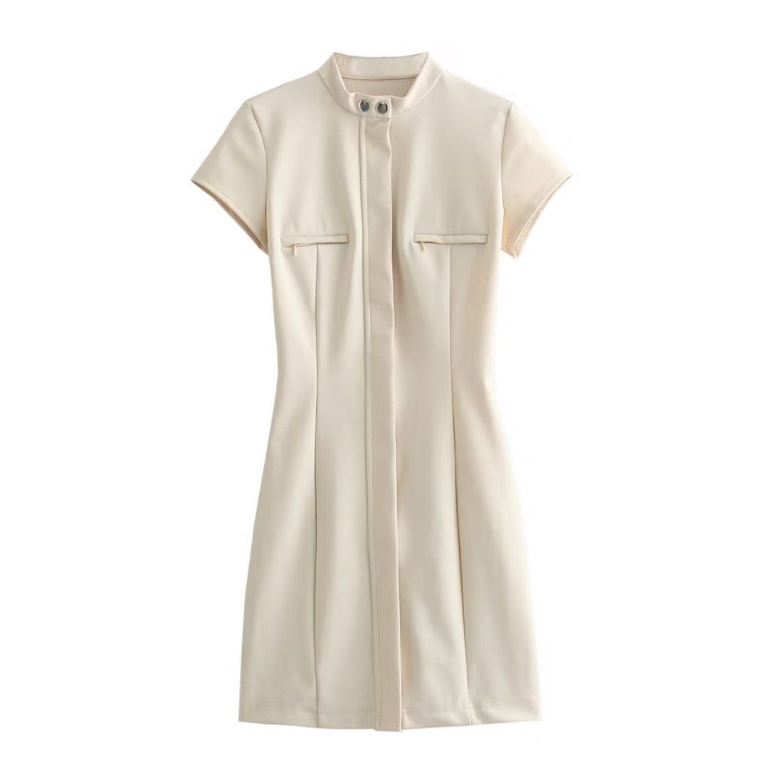 Zara Insp. Collar Mini Dress (Category: Dresses) located in Quezon City. Submitted by col.funshot (Listing ID 1345229739, Image 1). Description: Never worn but washed Elevate your everyday go-to dress. This one’s so elegant 😍 selling because i got the wrong size :( Medium on tag but runs small Shipping fee c/o buyer (via lalamove) No returns. Do not transact if not 100% sure .