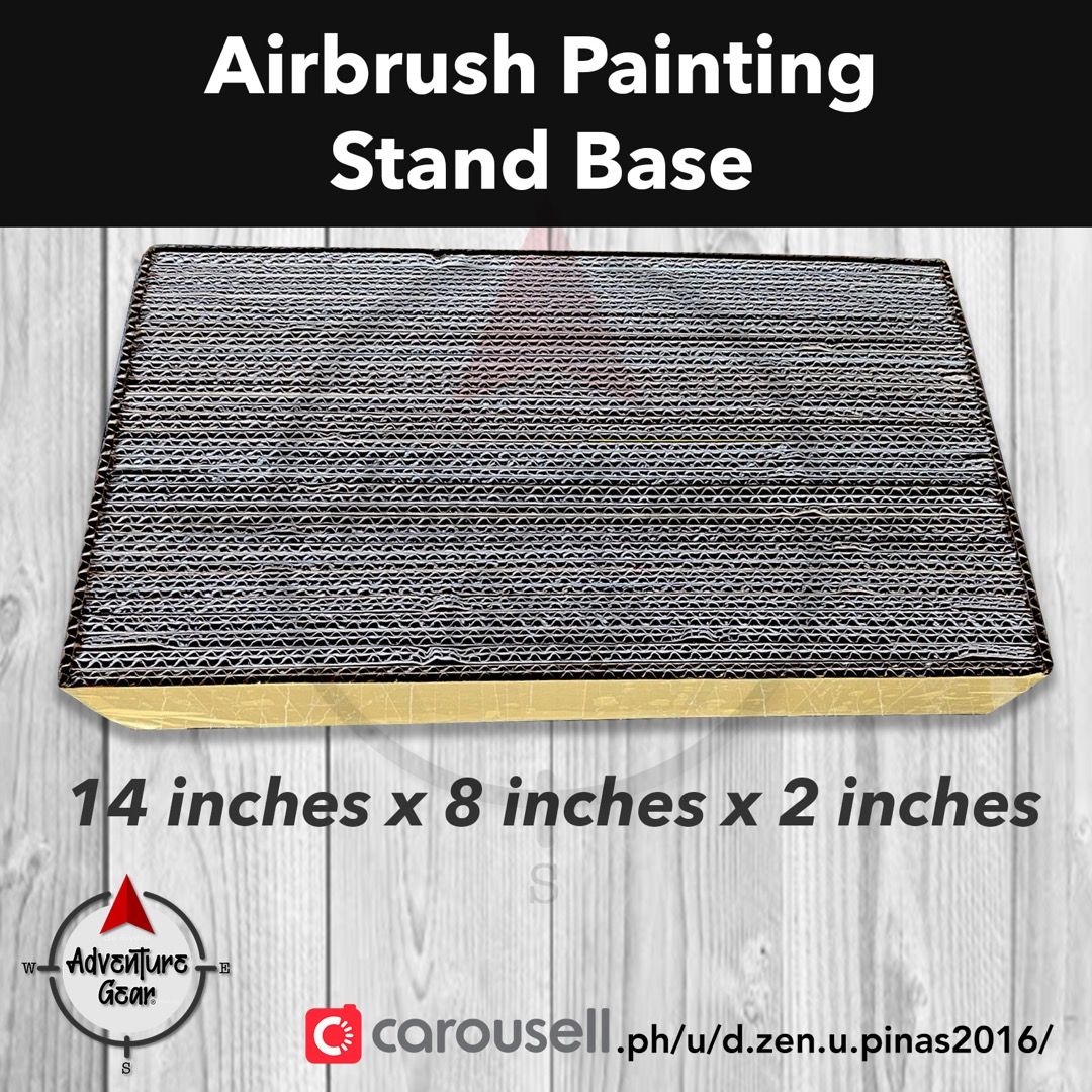 Airbrush Painting Stand Base (Long) (Category: Craft Supplies & Tools) located in San Mateo. Submitted by adventure.gear.ph (Listing ID 1350252358, Image 1). Description: ★★★ Airbrush Painting Stand Base ★★★ » Material: carton » Size: 14 inches x 8 inches x 2 inches .