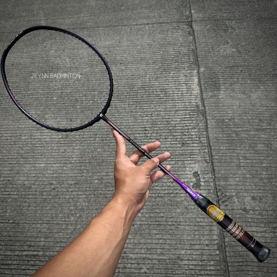 Invader Tennis Racket Apacs Invader 5000 - Black / Purple, Sports Equipment, Sports & Games ...