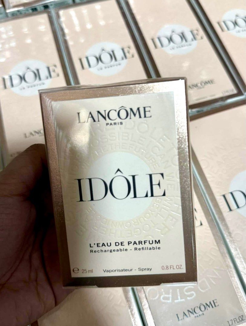 Authentic Idole Lancome (Category: Fragrance & Deodorants) located in Paranaque City. Submitted by TcAnne (Listing ID 1350268353, Image 1). Description: 100% Authentic Idole Lancome LDP - Refillable 25ml Moneyback if proven fake.