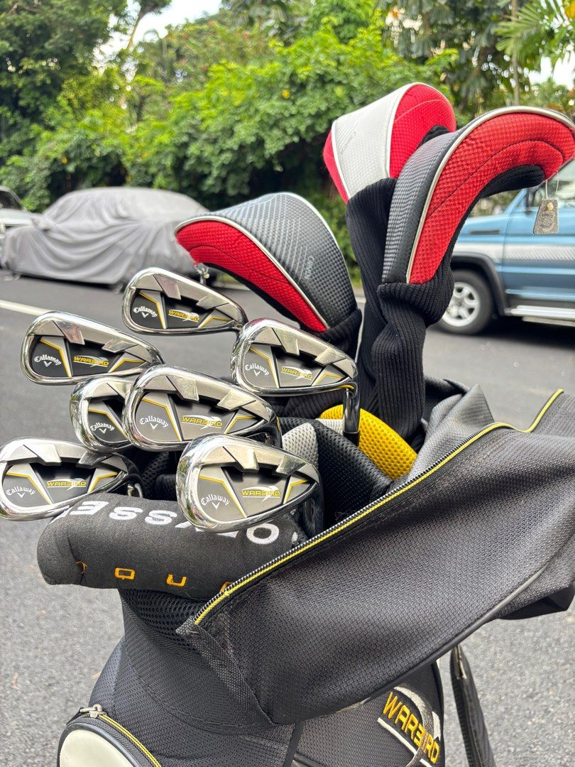 Callaway 2017 Warbird Golf Set with Callaway Bag (Category: Golf) located in Manila. Submitted by eclipse58 (Listing ID 1350227706, Image 2). Description: COMPLETE 2017 Callaway Warbird Golf Set ✅️ 5-9 Irons, Pitching Wedge & Sand Wedge ✅️ Callaway Warbird Driver, Callaway X 3 Hybrid & Callaway Warbird 5 Wood ✅️ Odyssey White Hot Putter & Callaway Warbird Golf Bag ✅️ Original Callaway Regular Flex Graphite Shaft & Callaway Grips ✅️ Very good cond