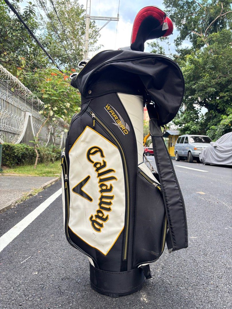Callaway 2017 Warbird Golf Set with Callaway Bag (Category: Golf) located in Manila. Submitted by eclipse58 (Listing ID 1350227706, Image 1). Description: COMPLETE 2017 Callaway Warbird Golf Set ✅️ 5-9 Irons, Pitching Wedge & Sand Wedge ✅️ Callaway Warbird Driver, Callaway X 3 Hybrid & Callaway Warbird 5 Wood ✅️ Odyssey White Hot Putter & Callaway Warbird Golf Bag ✅️ Original Callaway Regular Flex Graphite Shaft & Callaway Grips ✅️ Very good cond