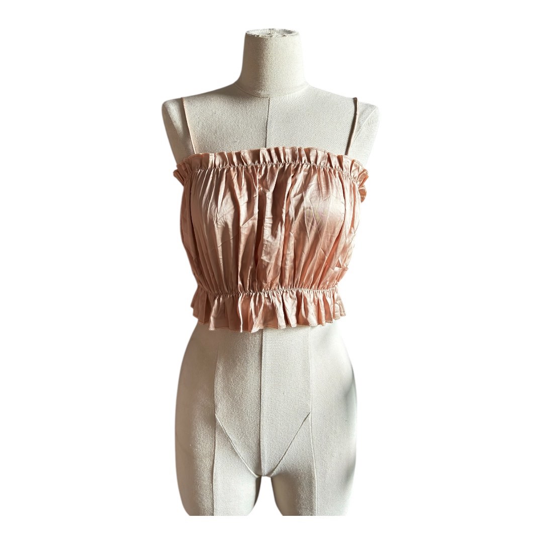 Silk Sleeveless Crop Top main image 0