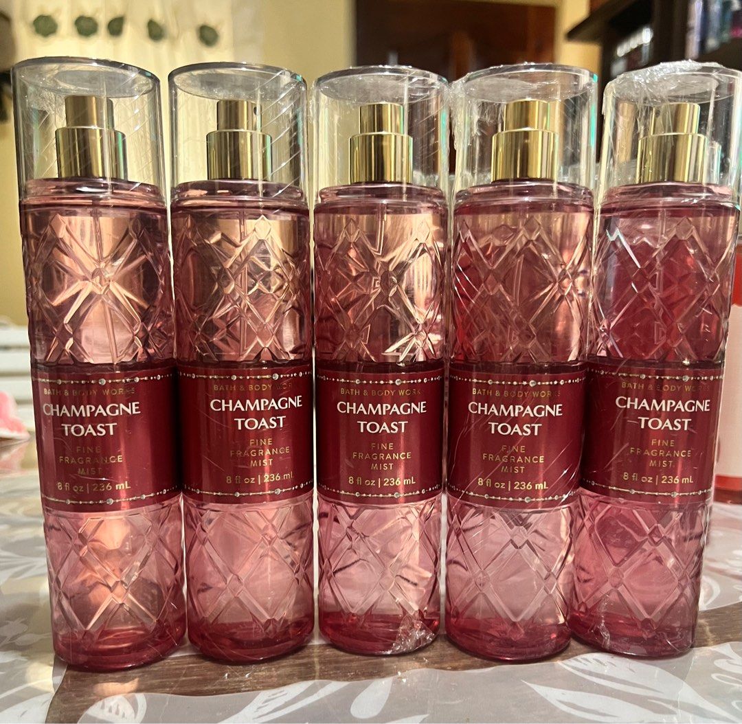 Champagne Toast (Category: Fragrance & Deodorants) located in Davao. Submitted by raspberry5 (Listing ID 1350378514, Image 1). Description: Bath and Body Works Original 🇺🇸 Champagne Toast Fragrance mist 236ml.
