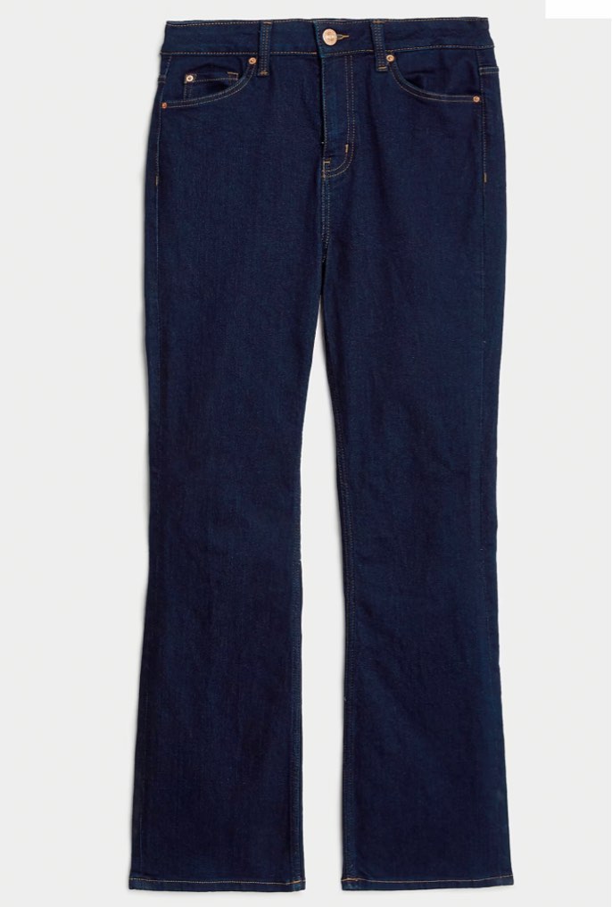 Jean Bootcut Blanc Délavé Marks & Spencer - Taille 12 - Jambe 29 - Occasion Très Bon état