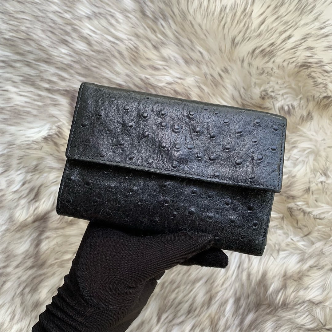 Fendi Black Calf Leather Bos Taurus Wallet
