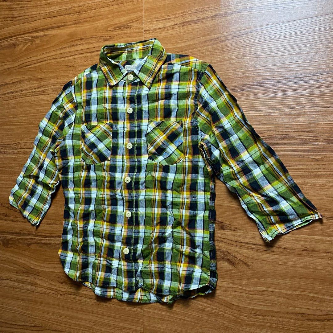 Full Count Woven 3/4 Plaid Shirt (Category: Tshirts & Polo Shirts ) located in Quezon City. Submitted by workwearboy (Listing ID 1350261157, Image 2). Description: Size: S Condition: 9/10 Made in: Japan Dimension Width: 19.5 Length: 24 Sleeve: 17 Shoulder: 16.
