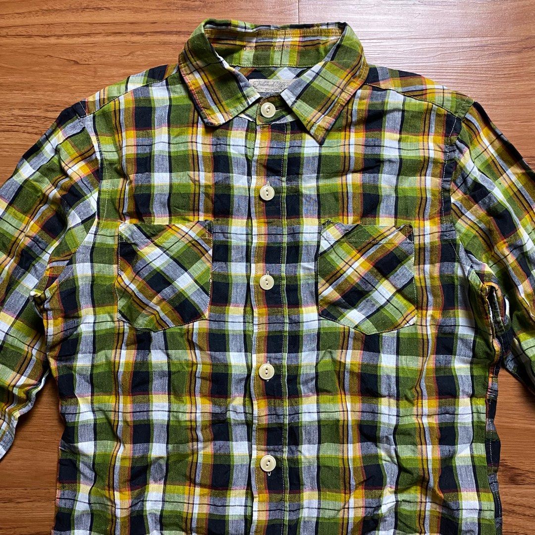 Full Count Woven 3/4 Plaid Shirt (Category: Tshirts & Polo Shirts ) located in Quezon City. Submitted by workwearboy (Listing ID 1350261157, Image 3). Description: Size: S Condition: 9/10 Made in: Japan Dimension Width: 19.5 Length: 24 Sleeve: 17 Shoulder: 16.
