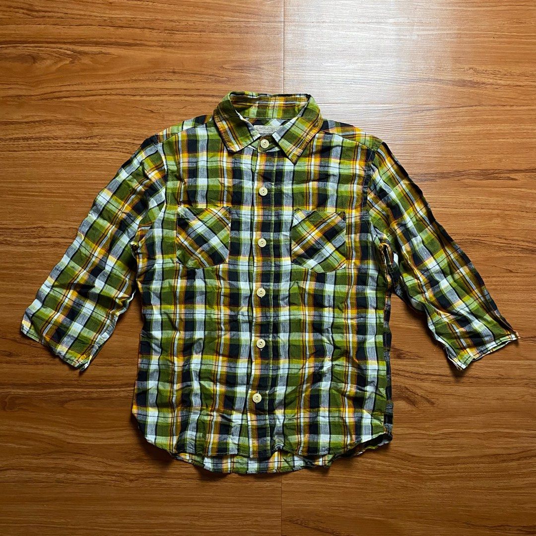Full Count Woven 3/4 Plaid Shirt (Category: Tshirts & Polo Shirts ) located in Quezon City. Submitted by workwearboy (Listing ID 1350261157, Image 1). Description: Size: S Condition: 9/10 Made in: Japan Dimension Width: 19.5 Length: 24 Sleeve: 17 Shoulder: 16.