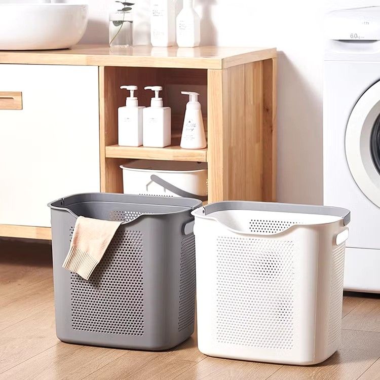 Laundry Basket Dirty Clothes Washing Hamper Storage Bin (Category: Laundry Baskets) located in Manila. Submitted by cristytah (Listing ID 1350287236, Image 1). Description: Material: Made of high quality food PP Plastic, durable and stirdy, lightweight and with handle, easy to carry. Design: Rattan-like design, with movable handles and perforations, water wont pile up on the basket to keep it dry. Suitable for storing dirty laundry clothes, towel