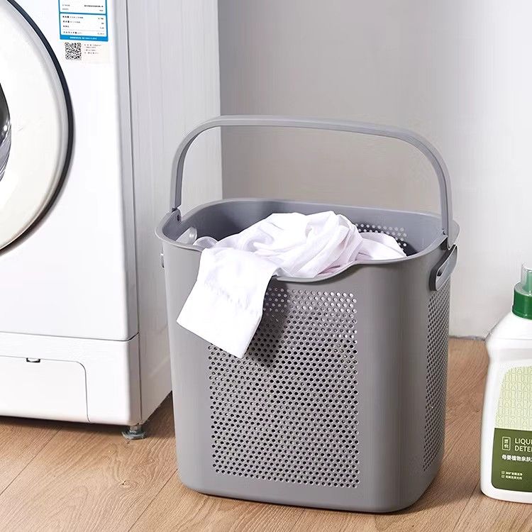Laundry Basket Dirty Clothes Washing Hamper Storage Bin (Category: Laundry Baskets) located in Manila. Submitted by cristytah (Listing ID 1350287236, Image 2). Description: Material: Made of high quality food PP Plastic, durable and stirdy, lightweight and with handle, easy to carry. Design: Rattan-like design, with movable handles and perforations, water wont pile up on the basket to keep it dry. Suitable for storing dirty laundry clothes, towel