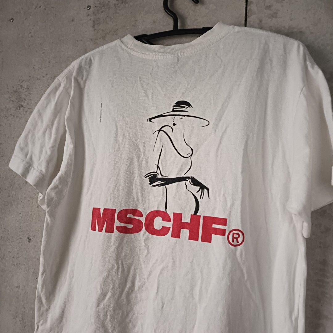 MSCHF - MISCHIEF tee (Category: Tshirts & Polo Shirts ) located in Iloilo. Submitted by lizardooo (Listing ID 1350298987, Image 1). Description: one size fit all L - XL excellent Condition date 2018 no issue or flaws.