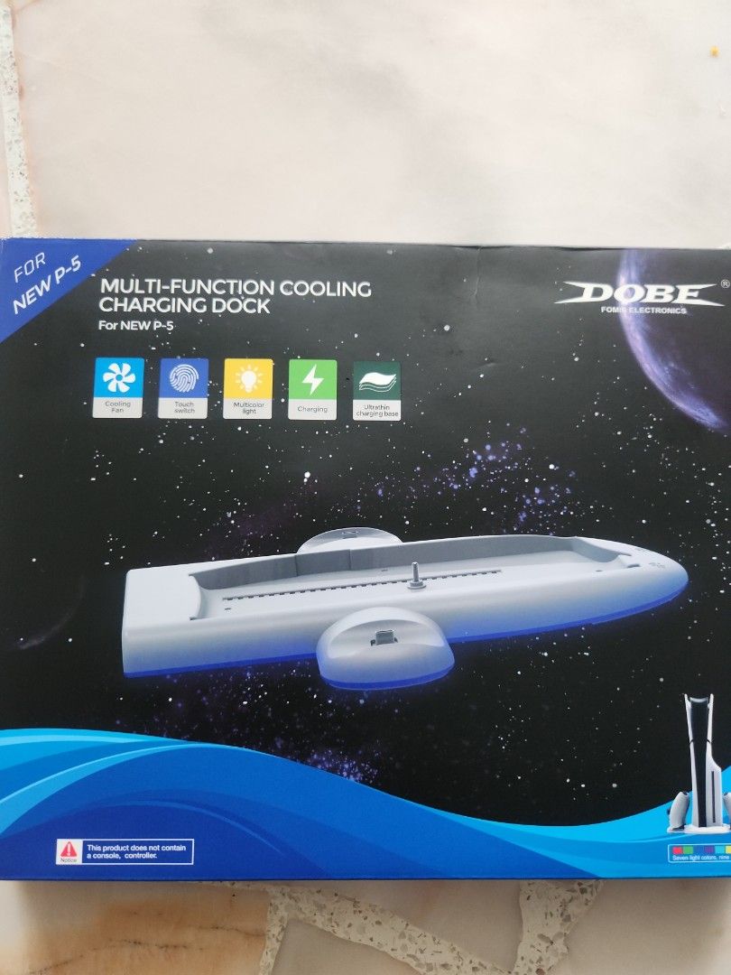 ~~MULTI FUNCTION COOLING CHARGING DOCK (DOBE) ~~ (Category: Others) located in Singapore. Submitted by klazick (Listing ID 1350226530, Image 1). Description: brand new just packaging is opened. its a birthday gift, realise that its not for PS5 Pro. price is at $25 or you can DM me ur best buying price.
