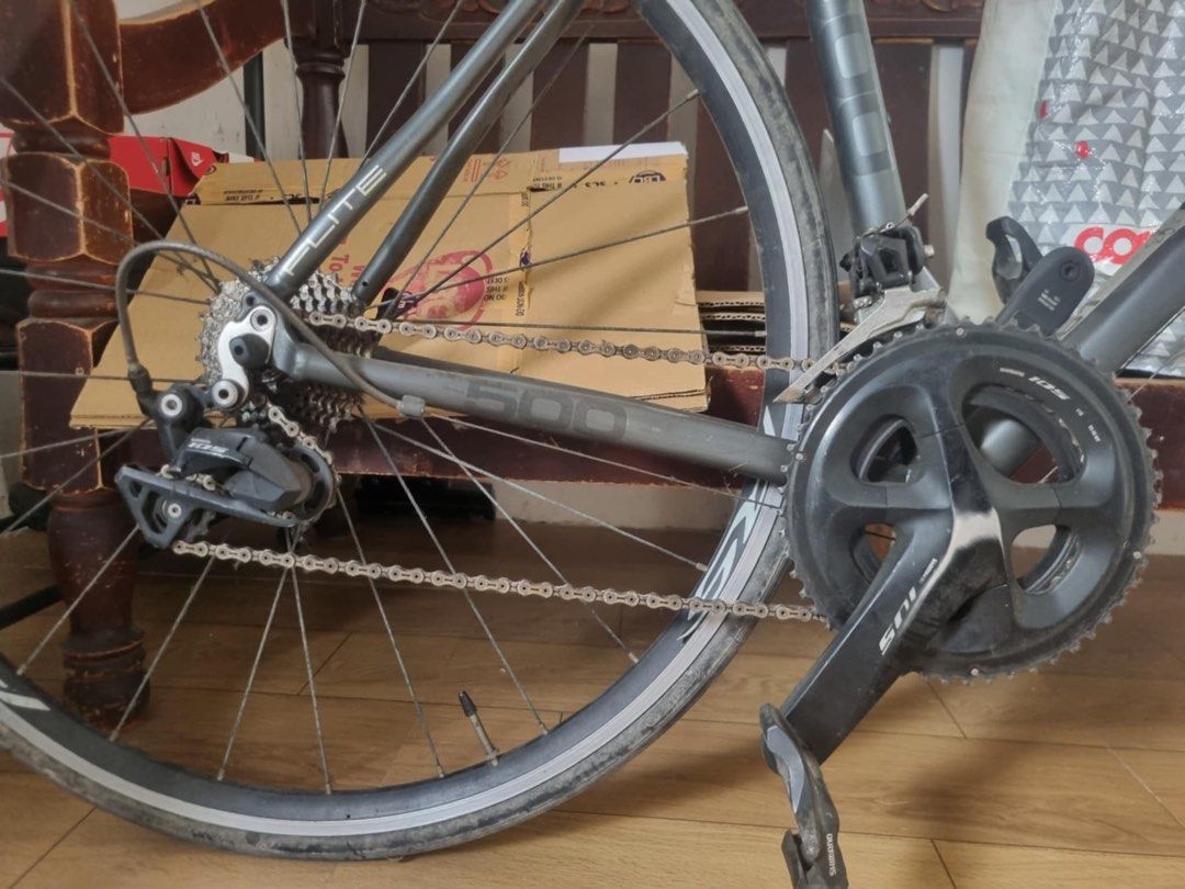 Road Bike (Category: Bicycles) located in Makati City. Submitted by prelovedbysofiaa_ (Listing ID 1350320464, Image 2). Description: Frame - 54” KHS Flite 500 Fork - KHS Carbon Groupset - Shimano 105 Rimset - Shimano RS100 Negative Stem - Control Tech Saddle - Fizik Avalanche Tire - Windrider 700 x 23c Pedal - Shimano Cleats SPD Negotiable .