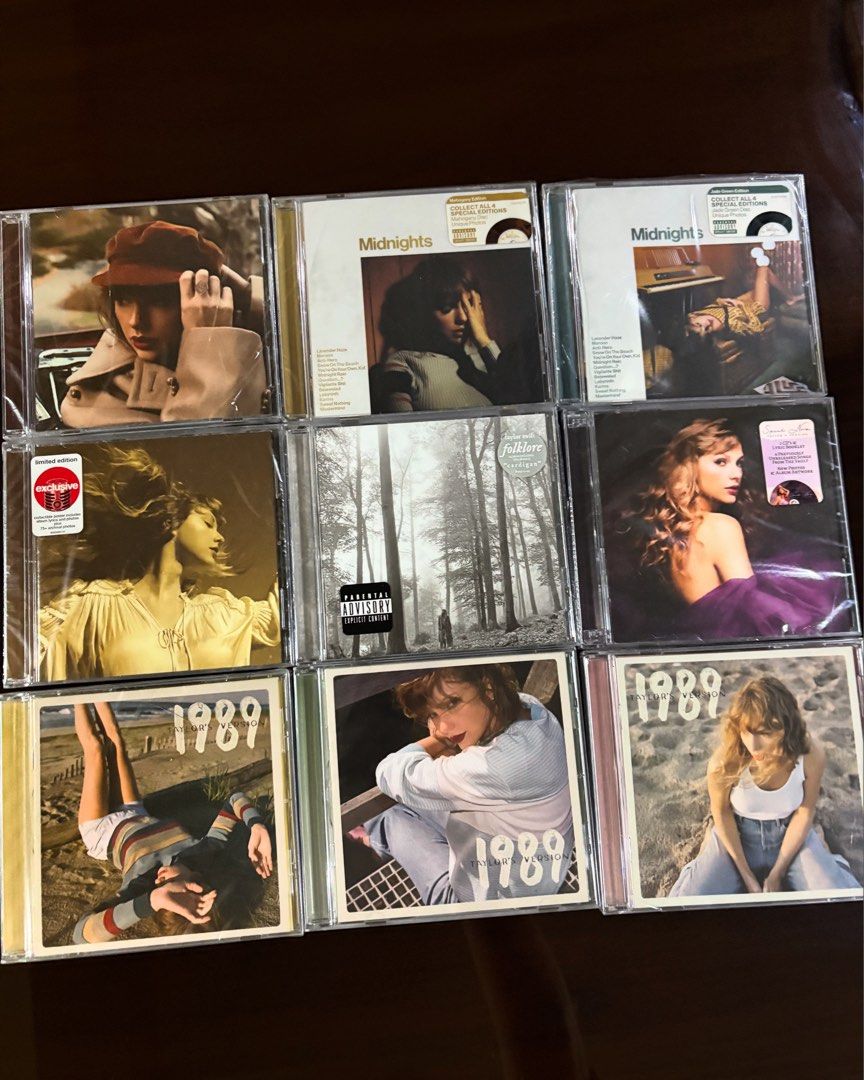 Taylor Swift CDs for SALE (Category: CDs & DVDs) located in Manila. Submitted by stefandraboutique (Listing ID 1350332159, Image 1). Description: TAYLOR SWIFT CDs FOR SALE Fearless - 1250 RED- 1250 Folklore- 1250 Speak Now - 1250 Midnights - 1250 1989 deluxe w/ polaroids- 1499.