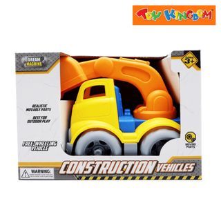 40% off. Toy Kingdom. With Toy Driver. Dream Machine Construction Vehicles. Orange and yellow excavator truck.