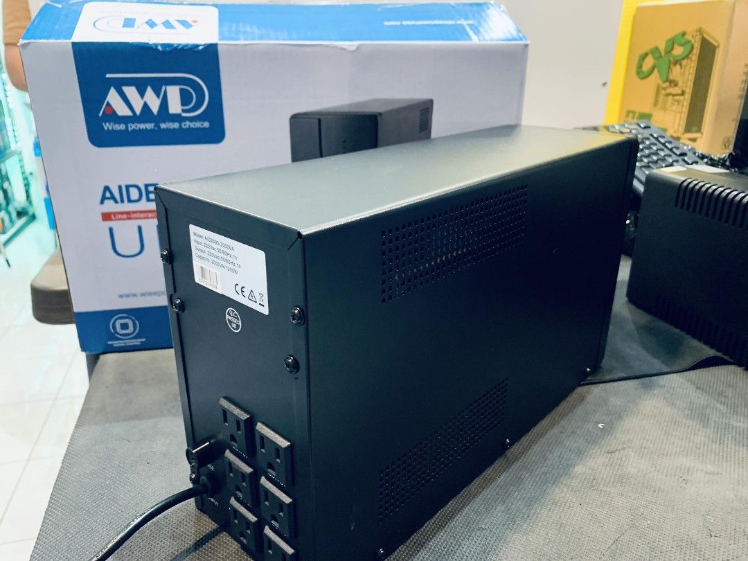 AWP AID2000 2k/VA UPS 2000VA/1200W Computer Server Stand-alone UPS (Category: Computer Parts) located in Makati City. Submitted by slaccessoriesshop (Listing ID 1350403340, Image 1). Description: AWP AID2000 2k/VA UPS 2000VA/1200W Computer Server Stand-alone UPS 💥 ELECTRONICS, COMPUTER ACCESSORIES AND APPLIANCES 💥 All Items - Original / Brand New / Sealed We issue SALES INVOICE With WARRANTY RECEIPT With TECHNICAL SUPPORT Accepting BULK ORDERS 
