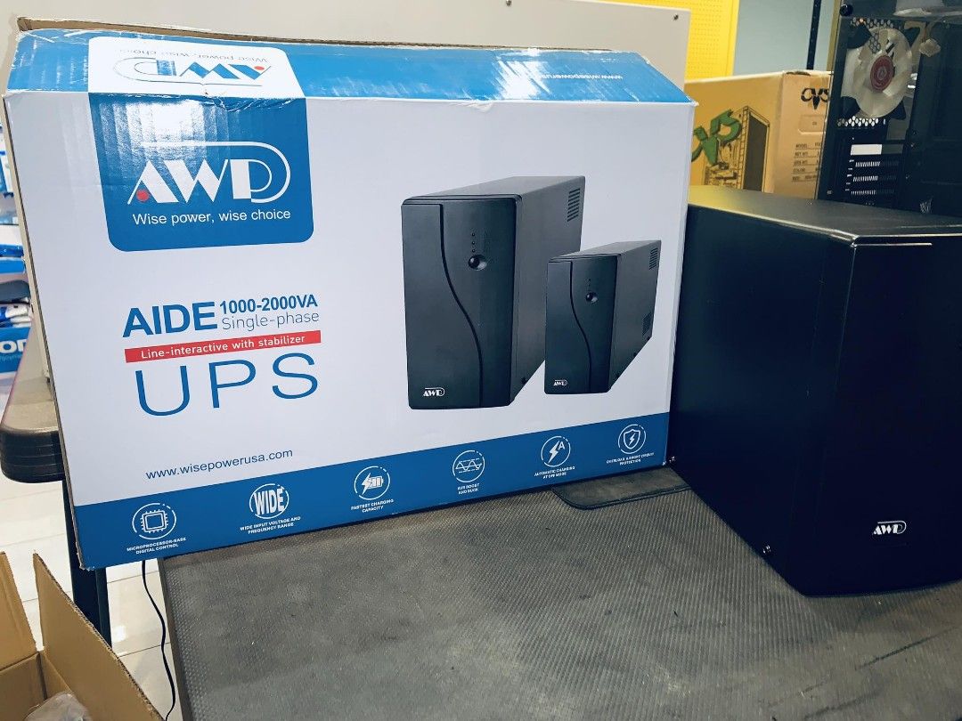 AWP AID2000 2k/VA UPS 2000VA/1200W Computer Server Stand-alone UPS (Category: Computer Parts) located in Makati City. Submitted by slaccessoriesshop (Listing ID 1350403340, Image 3). Description: AWP AID2000 2k/VA UPS 2000VA/1200W Computer Server Stand-alone UPS 💥 ELECTRONICS, COMPUTER ACCESSORIES AND APPLIANCES 💥 All Items - Original / Brand New / Sealed We issue SALES INVOICE With WARRANTY RECEIPT With TECHNICAL SUPPORT Accepting BULK ORDERS 
