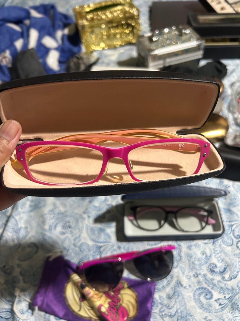 Barbie Eyeglasses and Sunglasses (Category: Sunglasses & Eyewear) located in Pasig City. Submitted by gracious2021 (Listing ID 1350517936, Image 3). Description: 2 eyeglasses for girls: Barbie + Another branded eyeglasses from Ideal Vision + Free Barbie Sunglasses like new (used twice only).