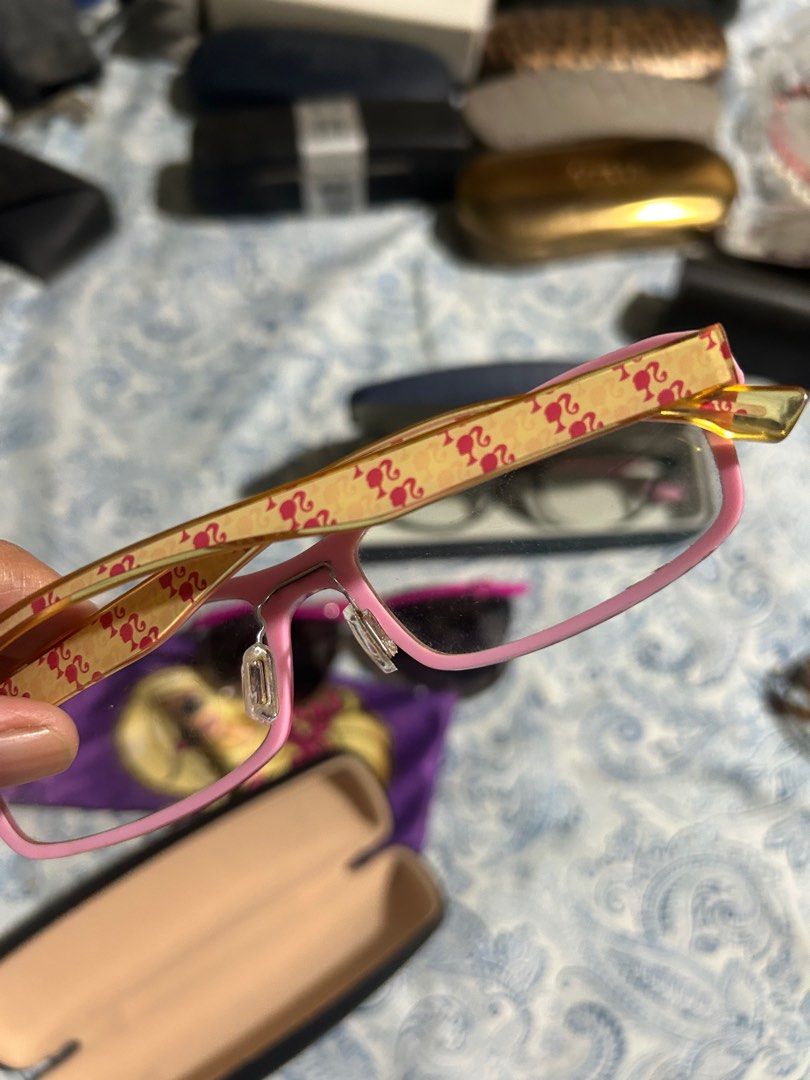 Barbie Eyeglasses and Sunglasses (Category: Sunglasses & Eyewear) located in Pasig City. Submitted by gracious2021 (Listing ID 1350517936, Image 2). Description: 2 eyeglasses for girls: Barbie + Another branded eyeglasses from Ideal Vision + Free Barbie Sunglasses like new (used twice only).