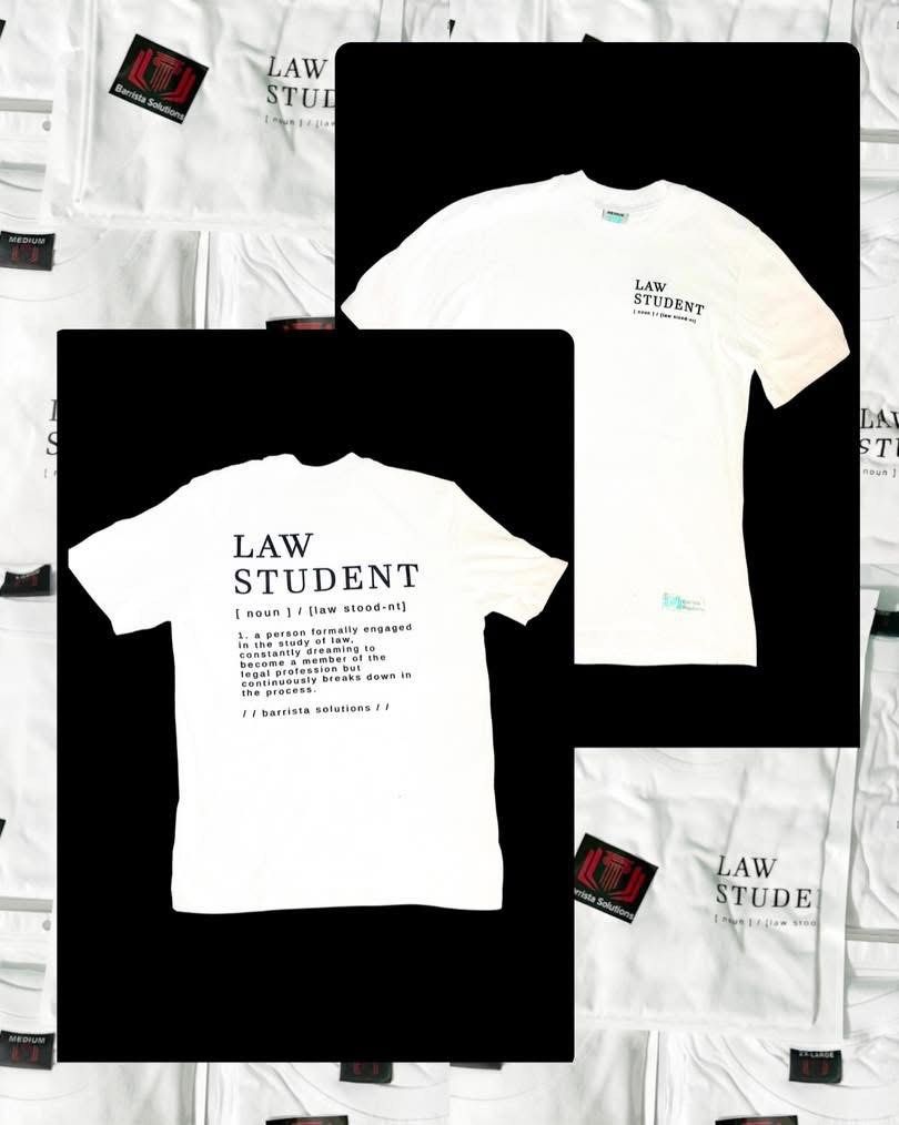 Barrista Solutions - Law Student Shirt (White) (Category: Tshirts & Polo Shirts ) located in Pasig City. Submitted by thejoyceofdecluttering (Listing ID 1350394341, Image 1). Description: Barrista Solutions shirts for sale! Law Student (White) Available sizes: S - 2 pcs M - 7 pcs L - 4 pcs XL - 1 pc 2XL - 2 pcs.