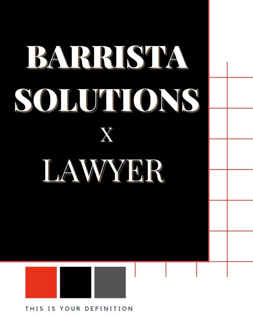 Barrista Solutions - Lawyer Shirt (Black) (Category: Tshirts & Polo Shirts ) located in Pasig City. Submitted by thejoyceofdecluttering (Listing ID 1350394705, Image 3). Description: Barrista Solutions shirts for sale! Law Student (White) Available sizes: S - 1 pc M - 5 pcs XL - 1 pc.