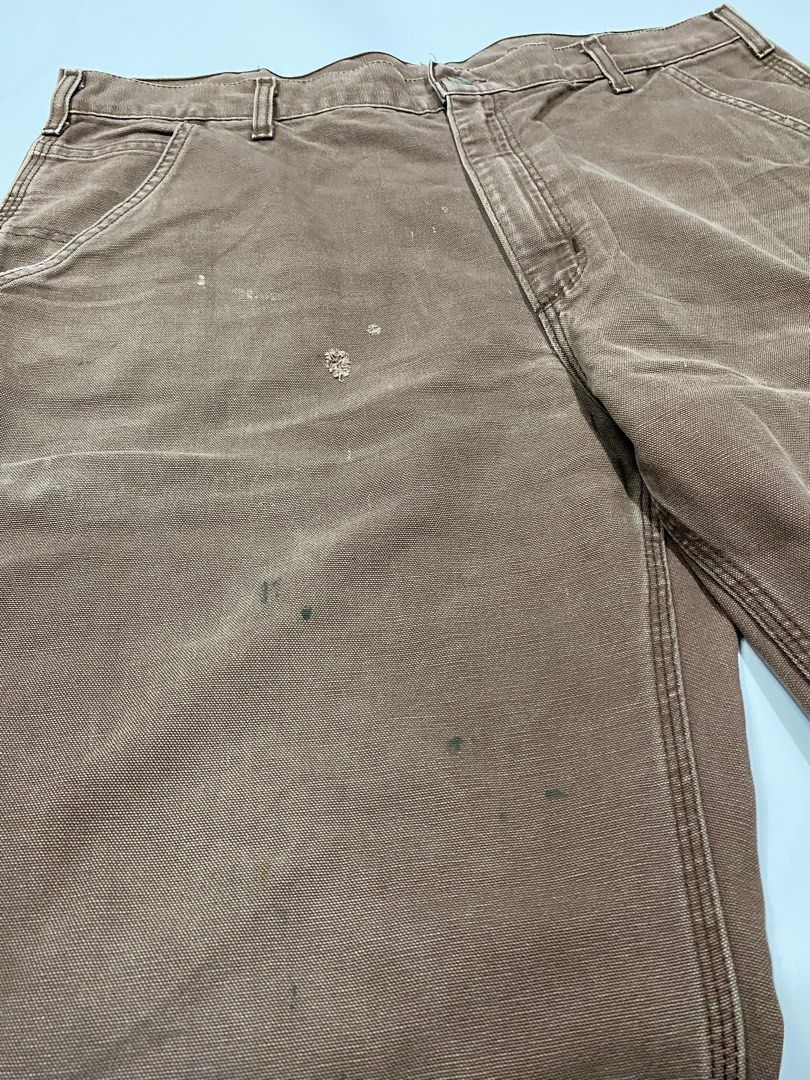 Carhartt Carpenter DKB/Choco Brown (Category: Jeans) located in Quezon City. Submitted by threadsunearthed (Listing ID 1350469883, Image 2). Description: Carhartt Carpenter DKB/Choco Brown Size on tag none (faded) Actual waist: 38-39 Length: 39 Hem: 10 •Good condition •Washed •Holes and distressing •Color rate: 7.5/10 ₱1,880.