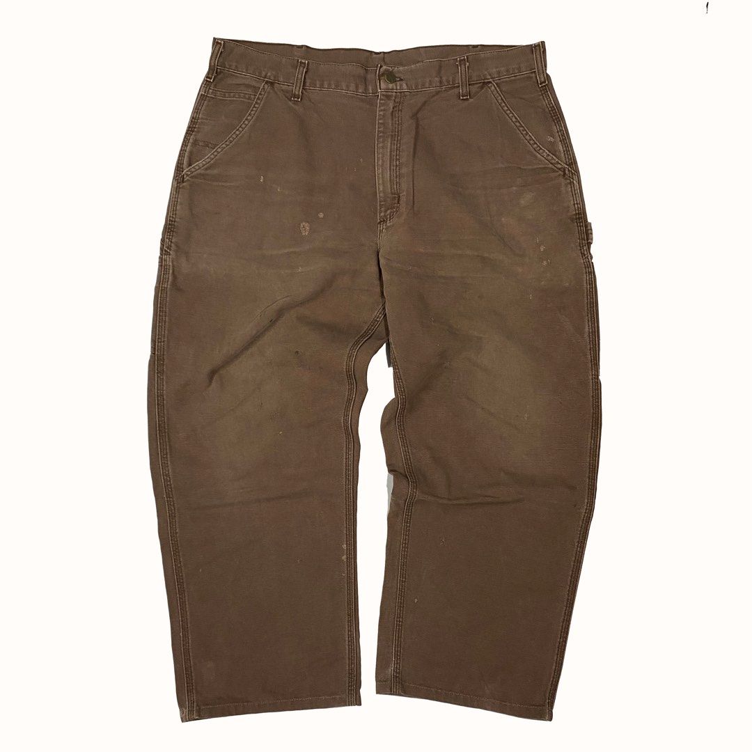 Carhartt Carpenter DKB/Choco Brown (Category: Jeans) located in Quezon City. Submitted by threadsunearthed (Listing ID 1350469883, Image 1). Description: Carhartt Carpenter DKB/Choco Brown Size on tag none (faded) Actual waist: 38-39 Length: 39 Hem: 10 •Good condition •Washed •Holes and distressing •Color rate: 7.5/10 ₱1,880.