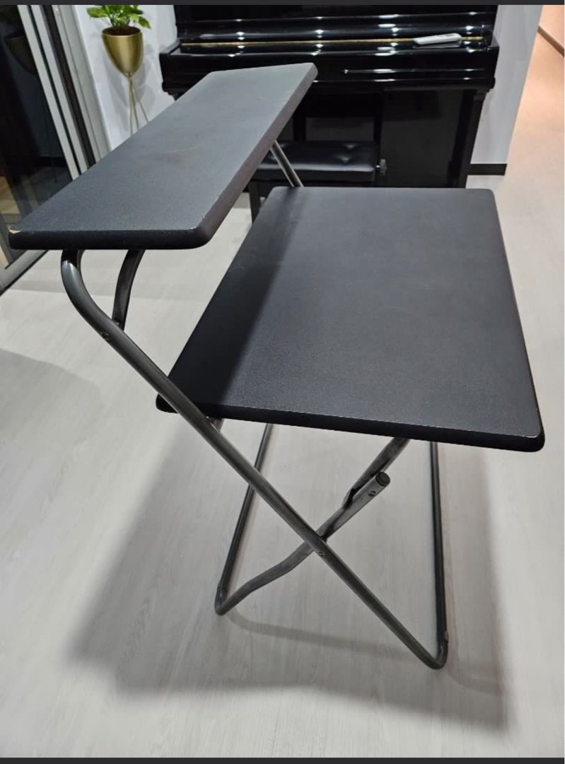 Foldable 2 Level table, Computer Monitor stand, Furniture & Home Living ...