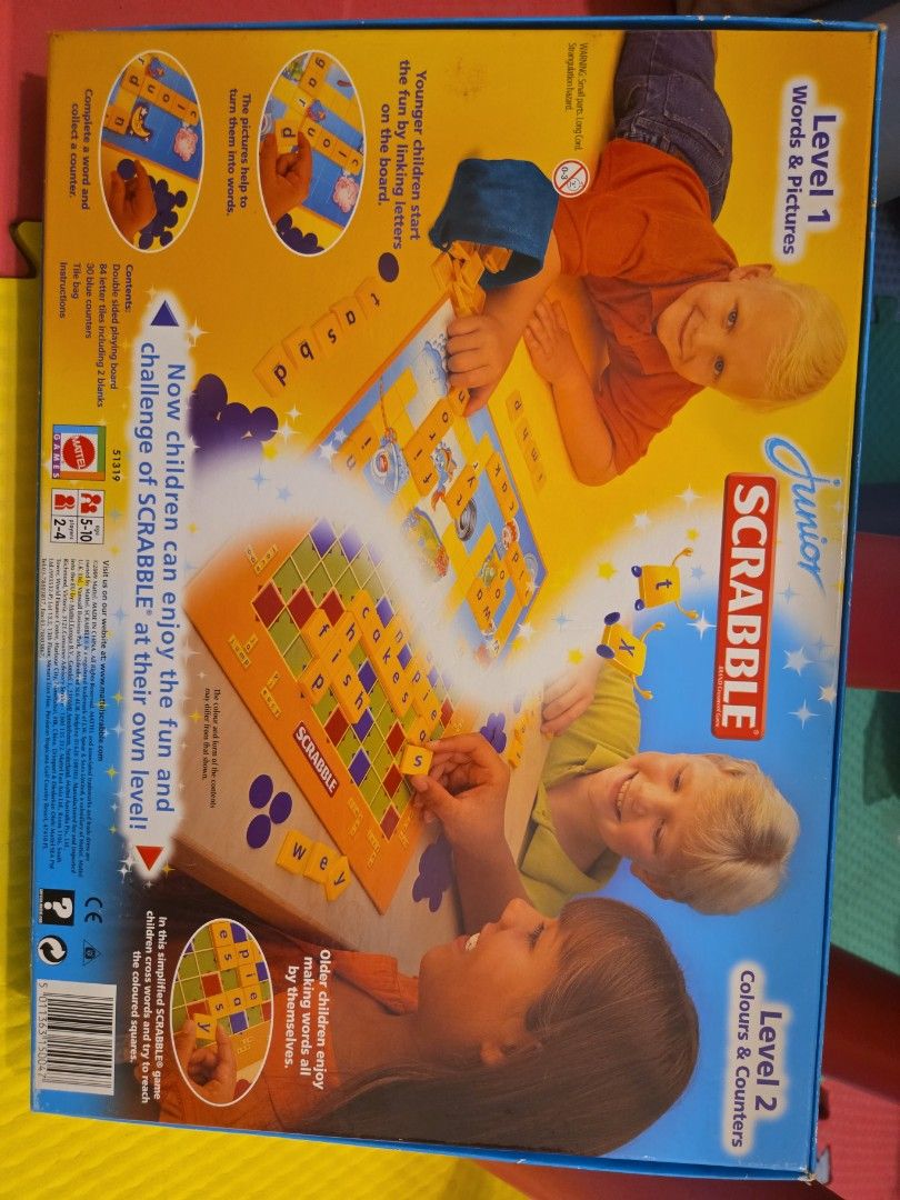 Junior scrabble （分類：桌遊及拼圖）位於 Hong Kong。 由 conery58 提交（商品編號 1350524021，圖片 2）。簡介： 二至四個人玩, 五至十歲。