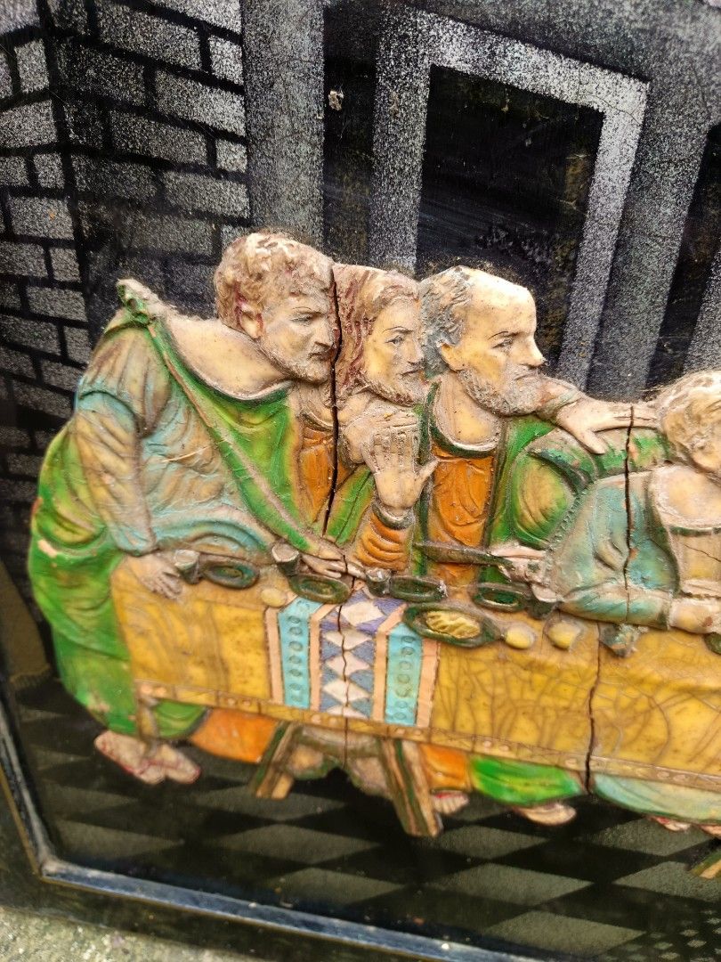 Last supper vintage wall decor (Category: Other Home Furniture) located in Caloocan City. Submitted by appleblossoms07 (Listing ID 1350415219, Image 2). Description: Height: 24" Length : 42.5" Width : 1/2 " See issue on photo.