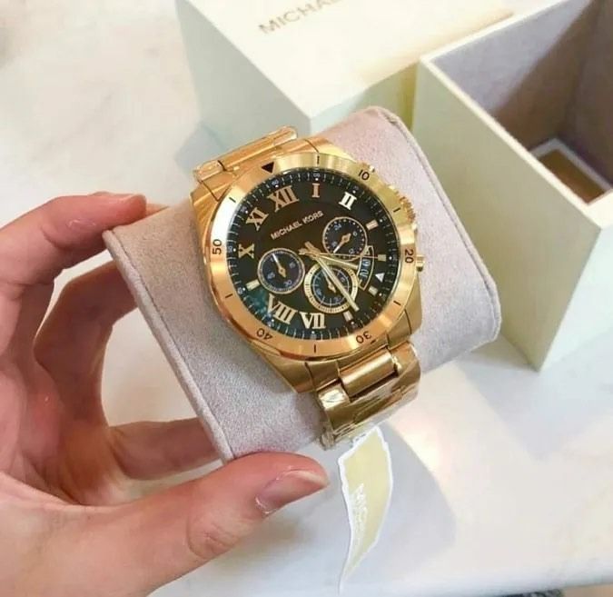 Michael Kors MK8481 Brecken Multifunction Chronograph in Gold Rotating ...