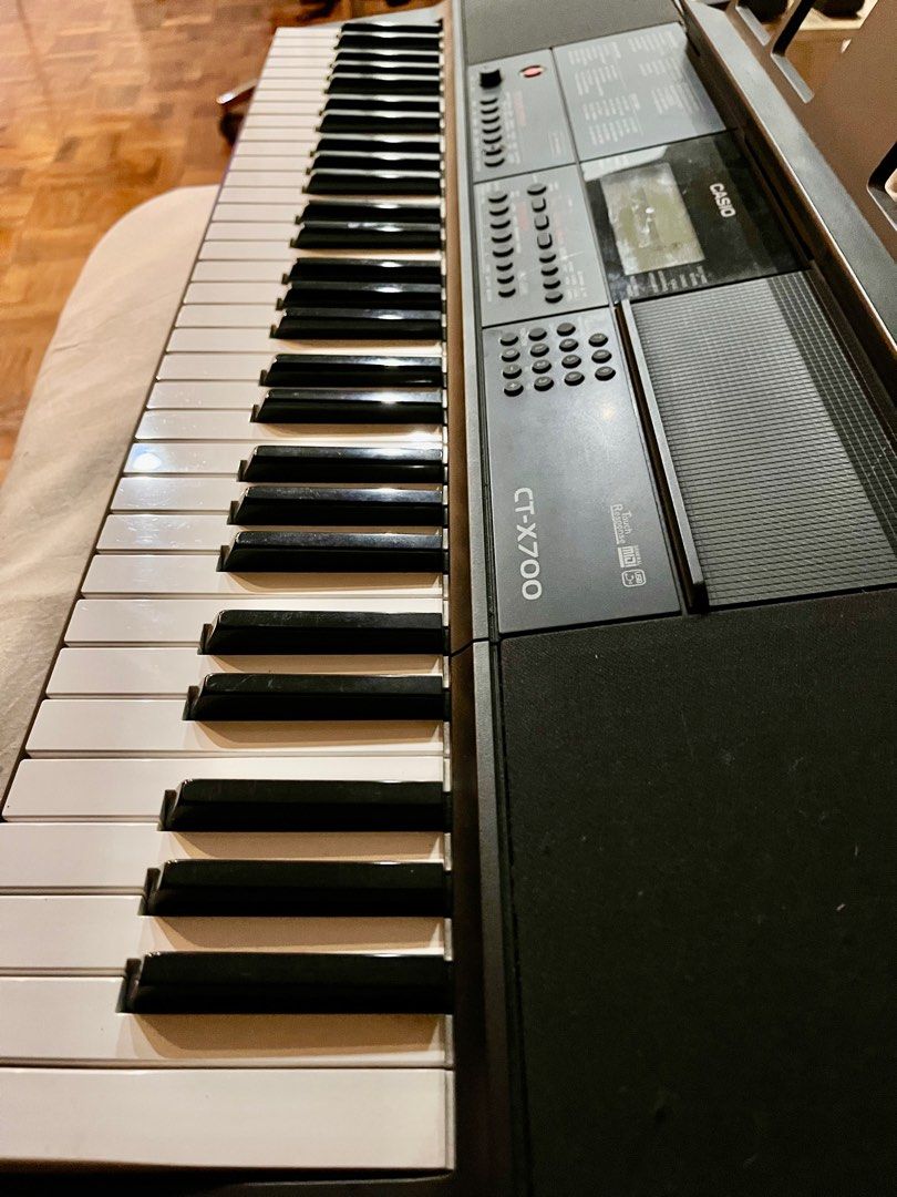 Piano Keyboard CT X700 Casio (Category: Musical Instruments) located in Manila. Submitted by mimi18246 (Listing ID 1350444193, Image 2). Description: Original Casio CT-X700 61 Keys ☑️ charger, music sheet holder, stand Price bought: 15,000 Selling price: 9,000 Rfs: unused :( no time to play More info: - Touch Response - Has Midi feature - Has USB Port - Has audio output port (so you can play it connected to your earphones/headphones) 160 Song Ban