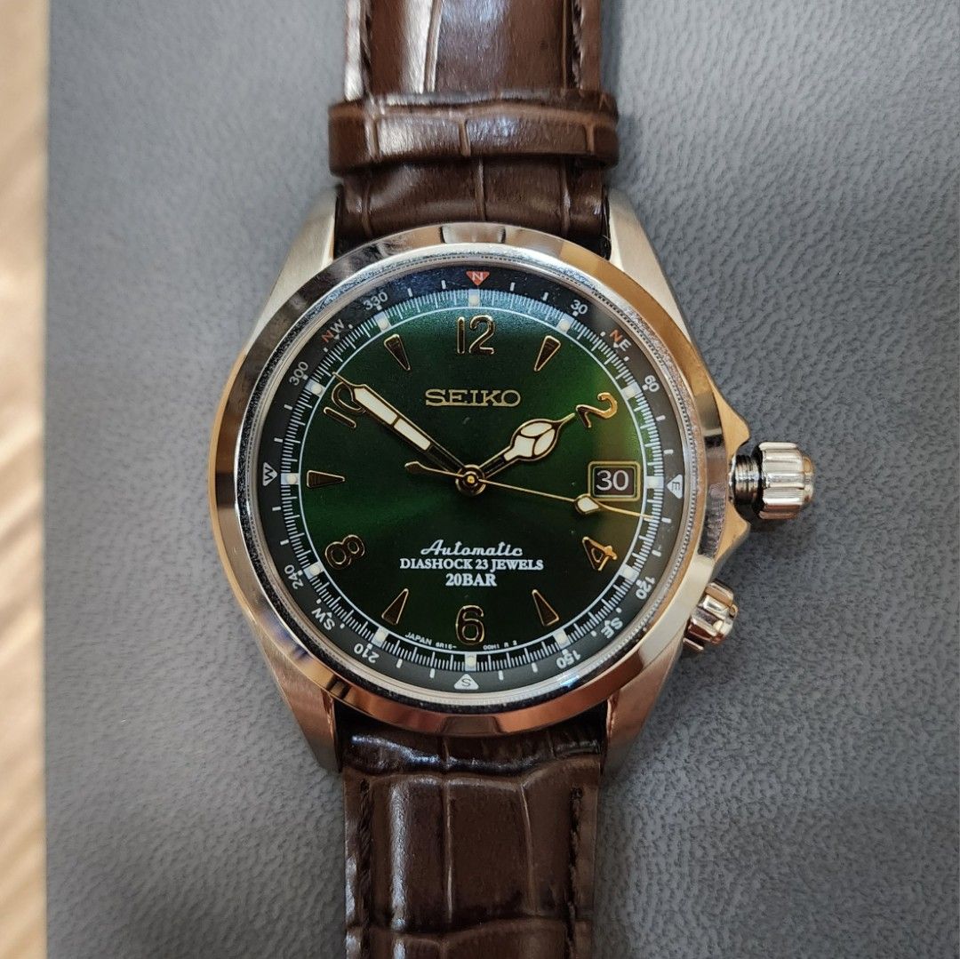 Seiko Alpinist SARB017 (Category: Luxury Watches) located in Marikina City. Submitted by arch.jdm (Listing ID 1350485997, Image 1). Description: Seiko Alpinist SARB017 JDM Discontinued "Non - X" dial, no cyclops, Alpinist case back Brand New, unused Tags Double box Manual Warranty booklet International market price: $1,300++ (Php75,000) ✅️Php68,999 📍Marikina Shipping @ buyer's expense Specs: - 6R15 automatic movement - Sapphire crystal - 38 mm d