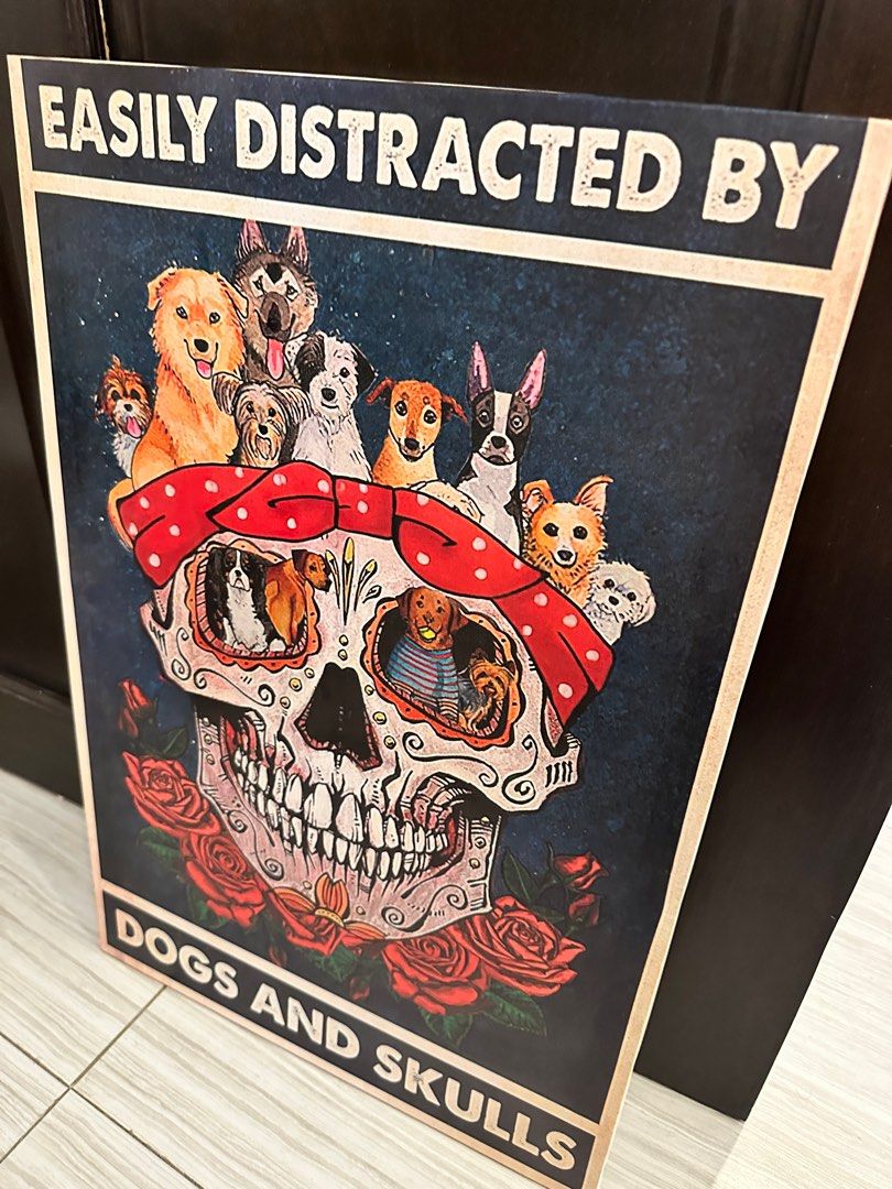 Skull Poster (Category: Wall Decor) located in Quezon City. Submitted by declutter_with_ericka (Listing ID 1350442800, Image 1). Description: 💀Skull Poster 💀Brand New Made of tarpaulin mounted in light wooden frame Width: 40 cms Height: 60cms 📍Item will be shipped from Katipunan Ave, Quezon City.