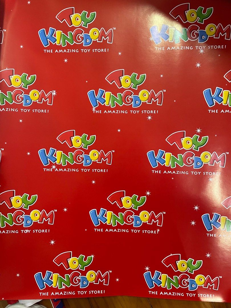 Toy Kingdom Wrapper Gift Wrap (Category: Craft Supplies & Tools) located in Manila. Submitted by a.c.shop (Listing ID 1350385583, Image 1). Description: Price each roll 7 pcs avail.