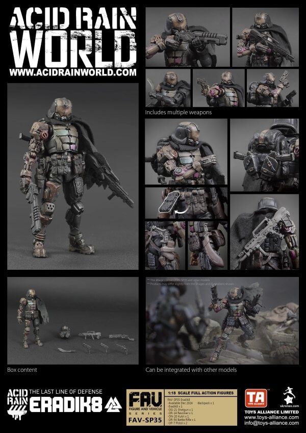 未開封品！ ACID RAIN WORLD 1/18 フルアクション 塗装済み可動