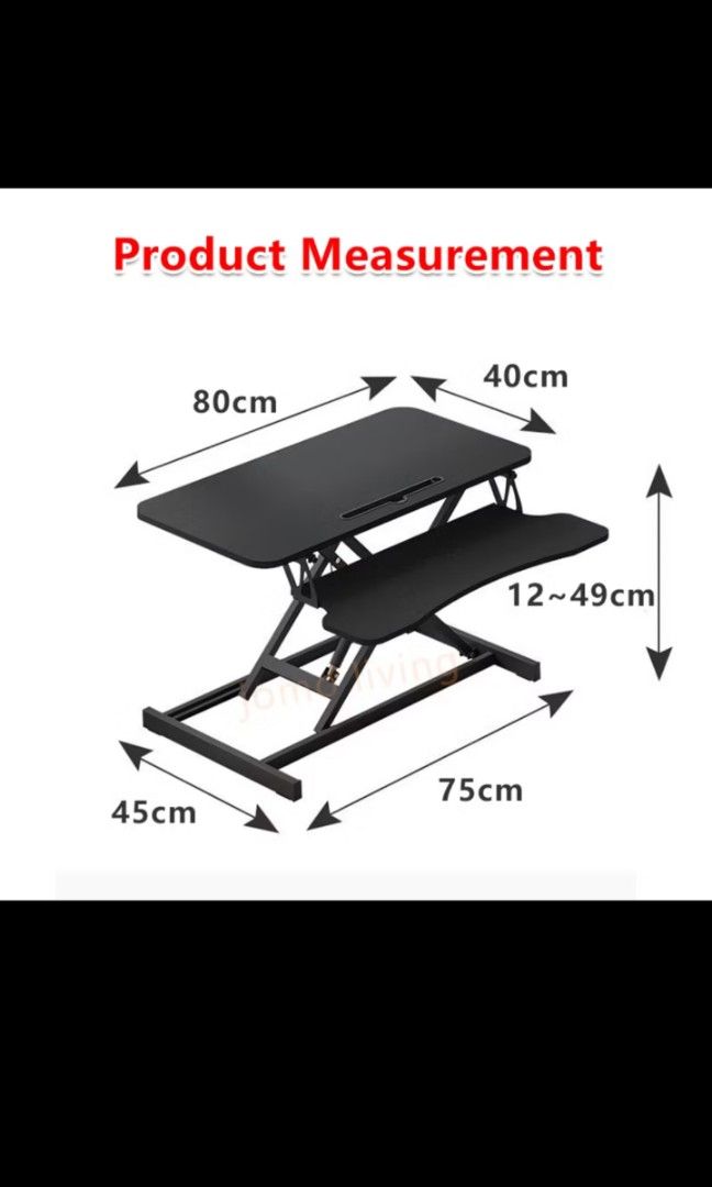 Computer Table (Category: Tables & Sets) located in Singapore. Submitted by harmonyseller (Listing ID 1345362192, Image 3). Description: standing table lift.