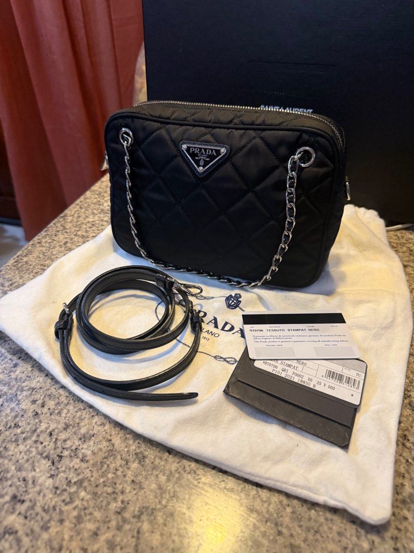 Guaranteed authentic Prada Tessuto impuntu crossbody bag (Category: Luxury Bags & Wallets) located in Naga. Submitted by akimadison.ph (Listing ID 1345495837, Image 2). Description: Guaranteed authentic prada sling/crossbody bag .