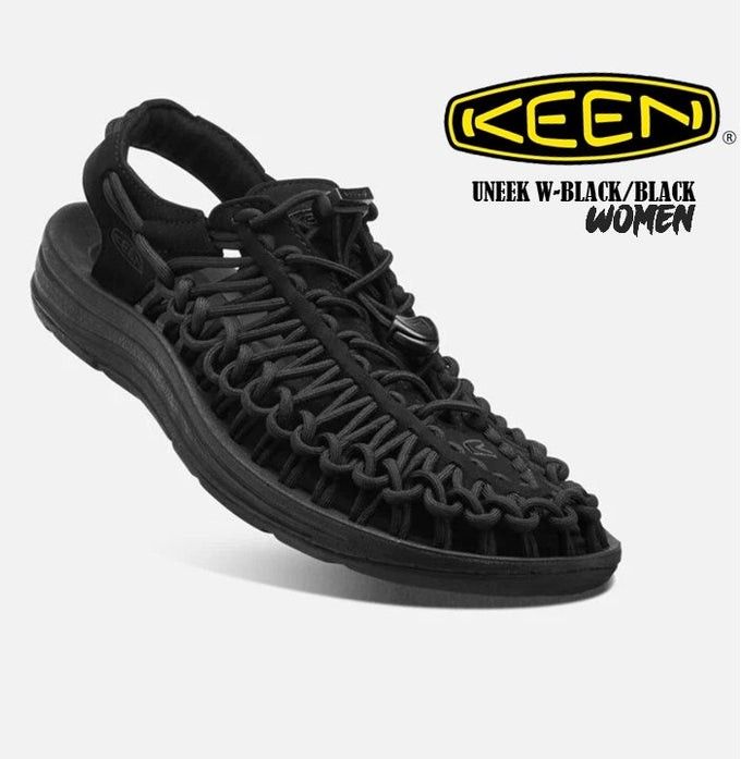 KEEN UNEEK WOMEN SHOES SANDALS BLACK (Category: Sandals) located in Singapore. Submitted by broiskmart (Listing ID 1345324831, Image 1). Description: DESCRIPTION UNEEK adapts to your feet for the perfect fit, with innovative two-cord construction and a free-moving cord junction that provides freedom of movement, security and structure. The lightweight midsole delivers durability and comfort, while the higher-traction rubber outsole keeps your ste