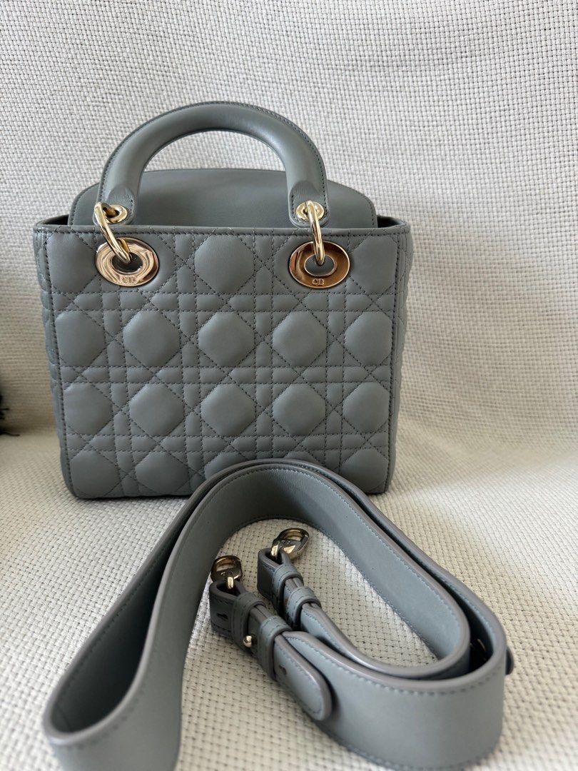 Lady Dior Grey Small ABC bag (Category: Bags & Wallets) located in Singapore. Submitted by mrnhy (Listing ID 1345399126, Image 2). Description: Comes with box and dust bag. Purchased in 2022 from MBS. Letting go as I rarely use it. Have sent it for bag spa and polishing and looks almost as good as new! Retailing at 9.3k now. DM me for authentication card.