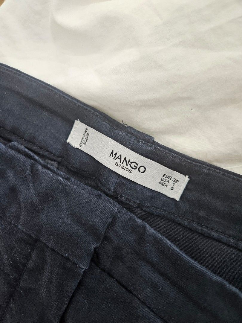 Mango Navy Blue Slim Chinos Trousers (Category: Other Bottoms) located in Taguig. Submitted by declutter.project (Listing ID 1345337000, Image 3). Description: Authentic.