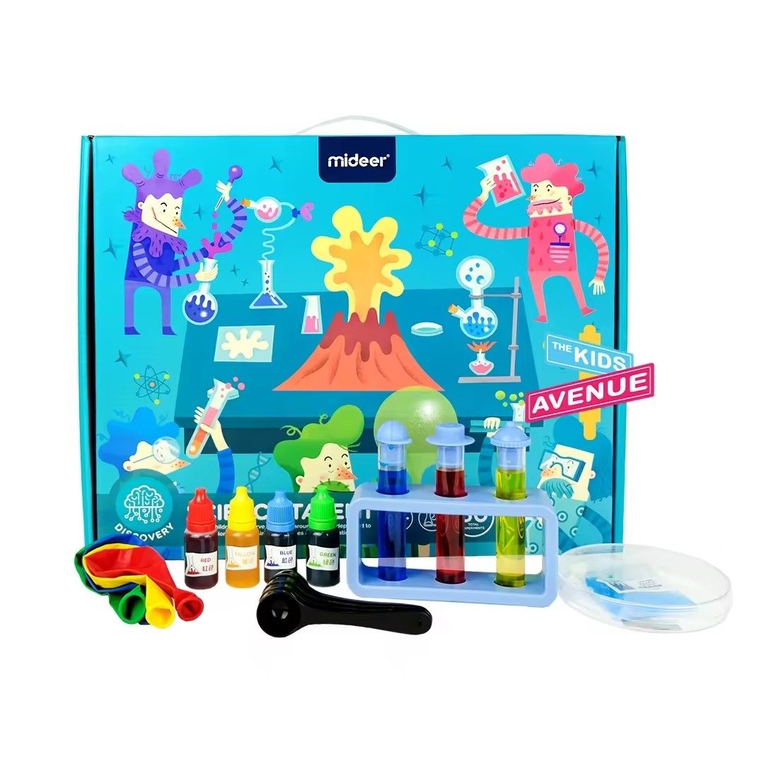 MiDeer Stem 25 Science Experiment Set (Category: Educational & Learning Toys) located in Manila. Submitted by berngkua (Listing ID 1345346068, Image 1). Description: 7 of the kits have already been opened and used. But you may still do the experiment since the materials are still there, except for the volcanic eruption kit since the baking soda and citric acid are already all used up..