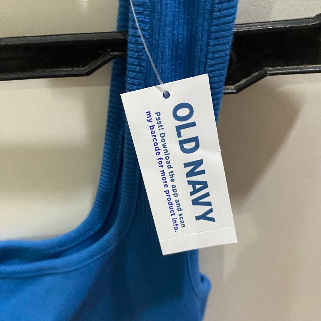 Old Navy Cropped Ribbed Knit Tank Top (Category: Sleeveless) located in Antipolo. Submitted by de.klutter (Listing ID 1345405598, Image 3). Description: Old Navy Cobalt Blue Cropped Ribbed Knit Tank Top Size: Women’s Medium CONDITION: 10/10, brand new with tag! RFS: Color doesn’t suit me PM for additional pics/info.
